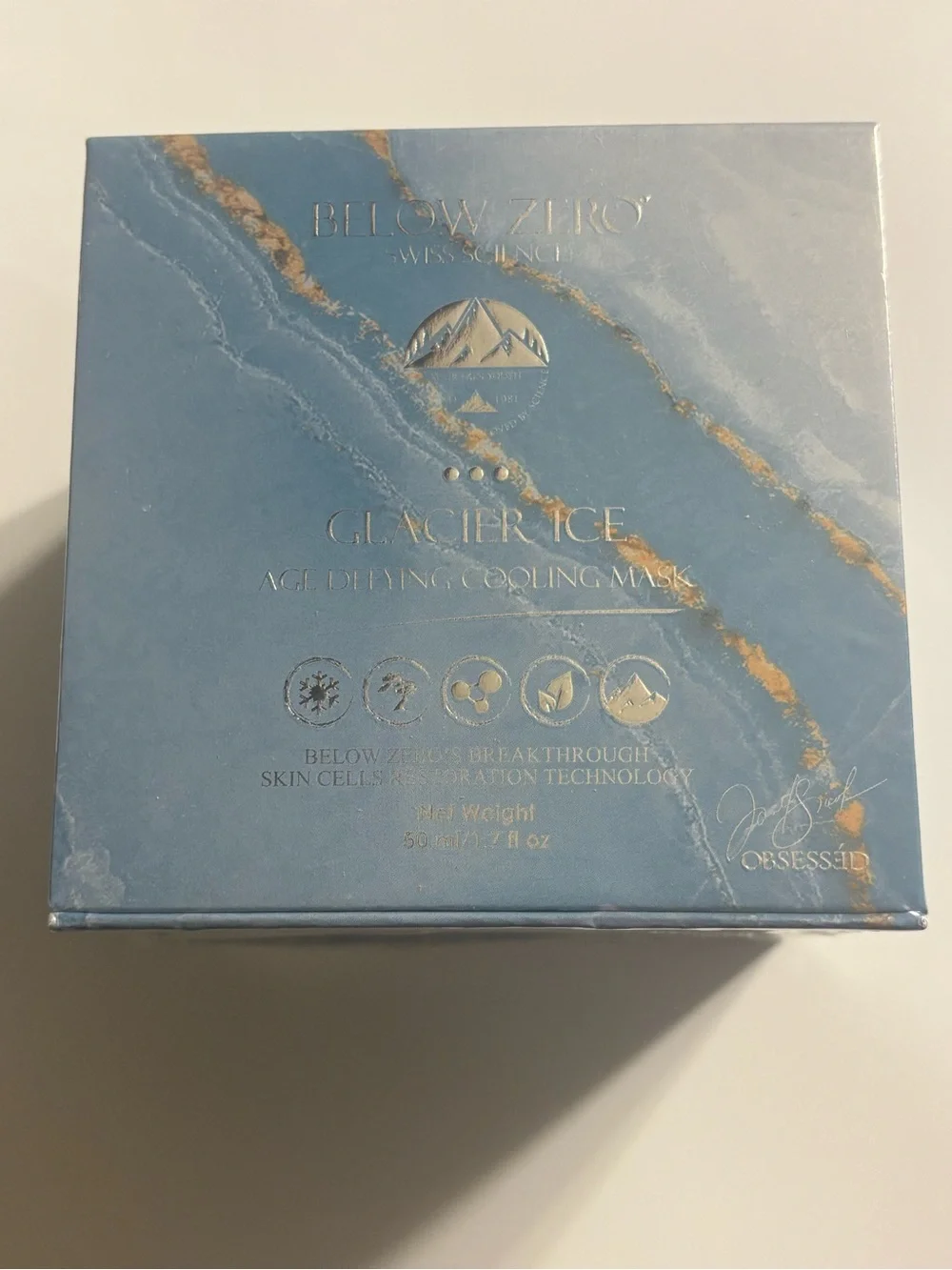 Below Zero Glacier Ice Age-Defying Cooling Mask — Blue